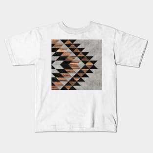 Urban Tribal Pattern No.10 - Aztec - Concrete and Wood Kids T-Shirt